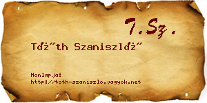Tóth Szaniszló névjegykártya