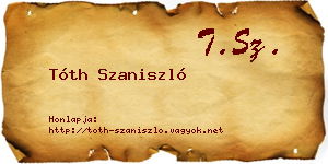 Tóth Szaniszló névjegykártya